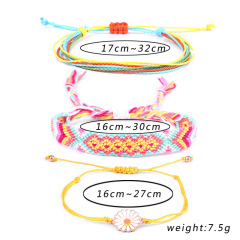 wholesale sunflower handmade adjustable woven friendship bracelet