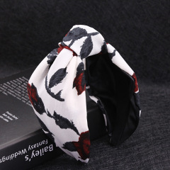 New Hawai Bohemia Hawaii Cross Knot Hair bands plaited print silk flower headband