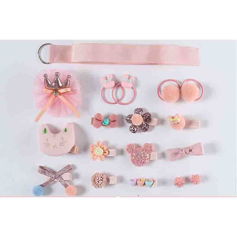 18 pcs handmade hairpin Girls flower hair clip elastic hairband with box 18 pcs handmade hairpin Girls flower hair clip elastic hairband with box