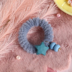 Autumn and winter wholesale popular cute elastic telephone line hair ties with logo for female