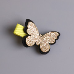 wholesale korean butterfly shape child baby kid girls sequin fabric hair clips
