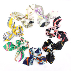 Bulk Custom Women Chiffon Elastic Bowknot Hair Ties Ponytail Holder Silk Scrunchies with Pearls Bulk Custom Women Chiffon Elastic Bowknot Hair Ties Ponytail Holder Silk Scrunchies with Pearls