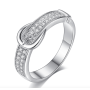 Bride jewelry wedding decoration accessories diamond rose gold pearl ring