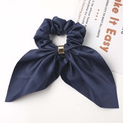 Bulk custom elastic pelo rabbit ear hair scrunchies for beautiful girls