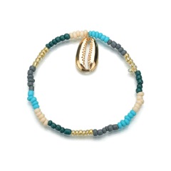 Vintage anklet braided beaded with seashells beach anklet foot chain jewelry Vintage anklet braided beaded with seashells beach anklet foot chain jewelry