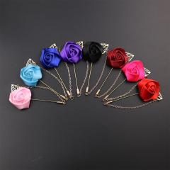 wholesale fashion custom jewelry metal men suit chain flower brooches pins wholesale fashion custom jewelry metal men suit chain flower brooches pins