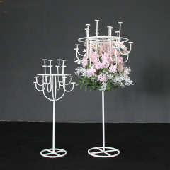 custom Gold metal Road Lead metal candelabra flower holder for Wedding Centerpiece Decoration