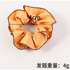 wholesale ins French vintage satin simple girls elastic scrunchies hair ties
