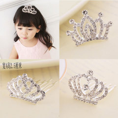 wholesale 2020 ins fall winter couronne decoration metal litter mini princess hair comb small crown comb
