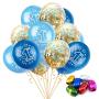 12inch rose gold confetti balloon set 1st birthday party decorations