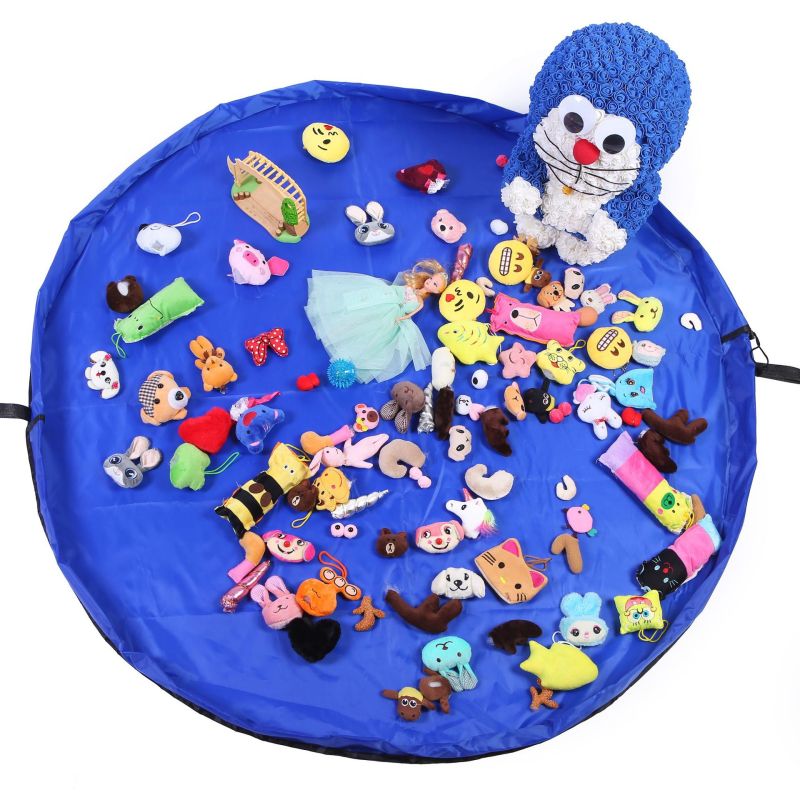 Portable waterproof fashion practical foldable play mat kids toy storage bags