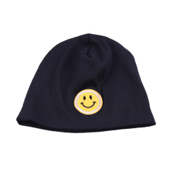 Wholesale embroidered logo emoji beanie unisex winter kinted hats