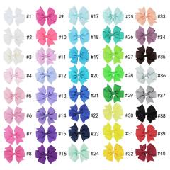 Korean popular hot sale kids children fabric bow hair clips for girls