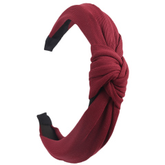 Women Hair Accessories Headwear Solid Bow Soft Knotted Headband Hairband