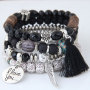 New Style Retro Crystal Delicate Opal Wings Love Beaded Multi-layer Tassel Bracelets New Style Retro Crystal Delicate Opal Wings Love Beaded Multi-layer Tassel Bracelets