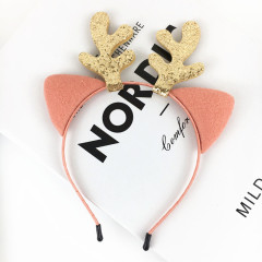 2019 Korean cute girl hair accessories Christmas deer bling headbands