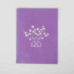 custom printing handmade wedding mother's day pop up flower 3d cards