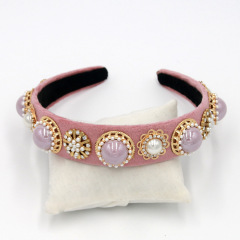 Wholesale baroque girls rhinestone crystal headbands for women 2019