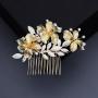 amazon new Luxury fancy custom Gold handmade Crystal Bridal wedding hair comb amazon new Luxury fancy custom Gold handmade Crystal Bridal wedding hair comb