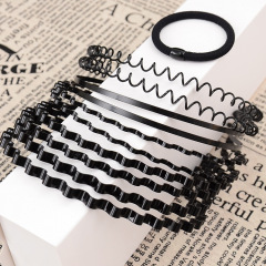 Women men Protection Resin sport unisex spring Wavy Metal Hair Hoop Band