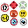 Custom Removable Warning Maintain Social Distance Wall Window Floor Sign Stickers Custom Removable Warning Maintain Social Distance Wall Window Floor Sign Stickers