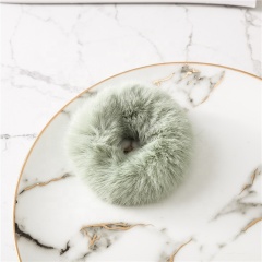 New Fluffy hair bands cord Elastic Scrunchy plush pompom hair bands women