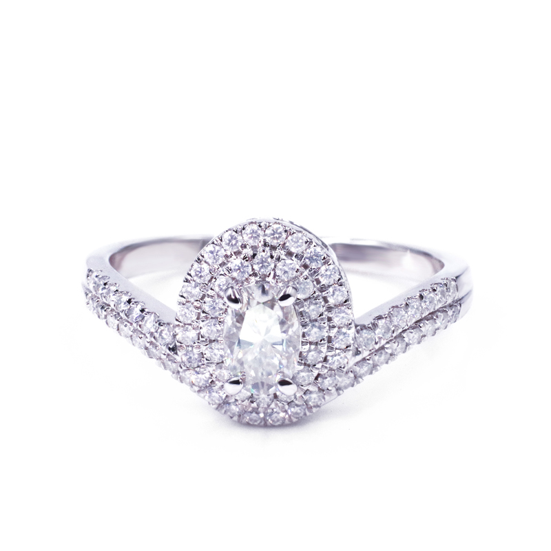 Latest design engagement ring diamond ring jewelry oval moissanite ring Latest design engagement ring diamond ring jewelry oval moissanite ring