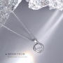 korean ins valentine's day christmas gift pure 925 round  sterling silver necklace chain