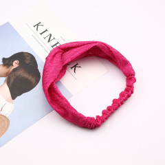 Vintage girl Hair Accessories headband Bowknot fabric solid color hair bands