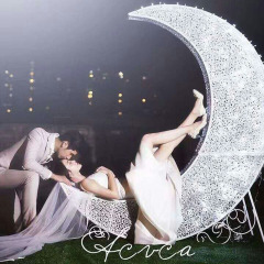 custom metal outdoor wedding event concert moon design background stage decorations