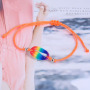 fashion handmade knit weave rope girl women Adjustable jewelry color natural shell bracelets