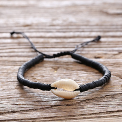 Fashion boho natural seashell bracelet multicolor tassel bracelet pottery bead bracelet