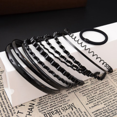 Women men Protection Resin sport unisex spring Wavy Metal Hair Hoop Band
