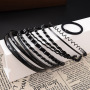 Women men Protection Resin sport unisex spring Wavy Metal Hair Hoop Band