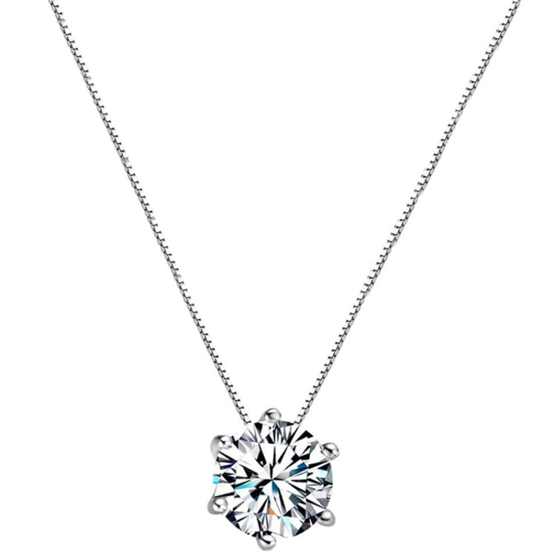 korean ins valentine's day christmas gift pure 925 silver round zircon chocker necklace korean ins valentine's day christmas gift pure 925 silver round zircon chocker necklace