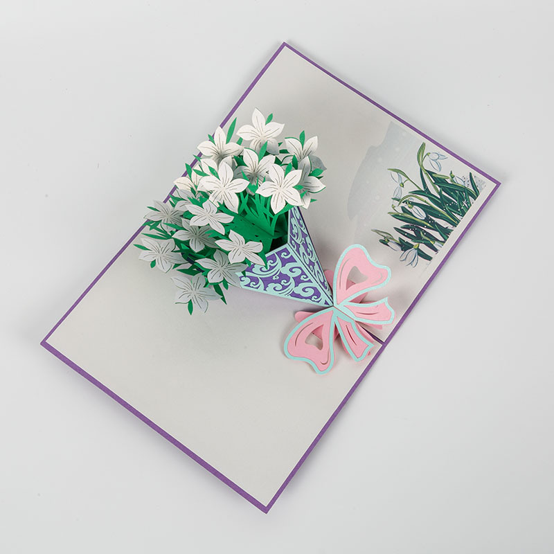 custom printing handmade wedding mother's day pop up flower 3d cards custom printing handmade wedding mother's day pop up flower 3d cards