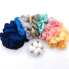 Custom Fashion 20pcs one pack Elastic Hair Band Wholesale Ladies Hair Ties Accessories Elastic chiffon Hair Scrunchies