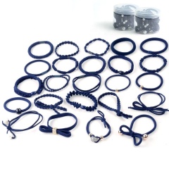 New women's hair ring set wholesale 24 pieces of bandage no metal hair bungee bands elastic hair ties