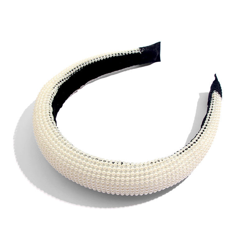 Wholesale Korea Hair Accessories wedding  custom HeadBand Women Fabric Tie Plastic Pearl knot Headband
