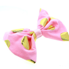 1PC Printed gold wave point bows hairband baby girls headband hair accessories