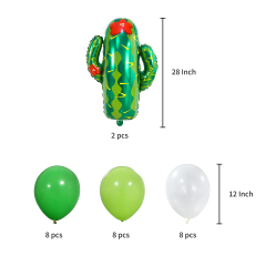 Mexican Carnival Party Banner Cactus Aluminum Balloon Cake Decoration party suppliers