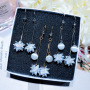 2019 new korea long luxury zircon flower tassel cheap drop earrings crystal