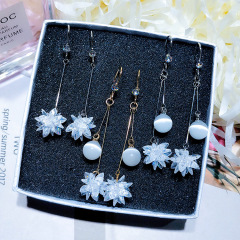 2019 new korea long luxury zircon flower tassel cheap drop earrings crystal 2019 new korea long luxury zircon flower tassel cheap drop earrings crystal