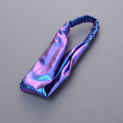 Women neon bing glitter Hair Accessories Ladies Wrap Elastic Headband Hairband
