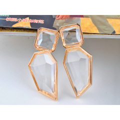 New fashion women alloy drop shape earrings accessories resin earrings