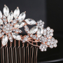 Fashion flower Wedding hair accessories crystal rose gold bridal hair comb Fashion flower Wedding hair accessories crystal rose gold bridal hair comb