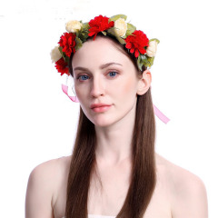 wedding bridal festival beach party holiday travel hair halo floral indian flower garland wedding bridal festival beach party holiday travel hair halo floral indian flower garland
