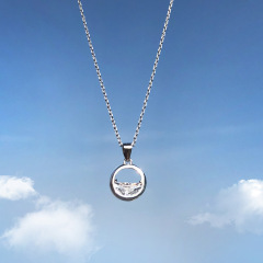 korean ins valentine's day christmas gift pure 925 round sterling silver necklace chain