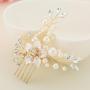 New design gold Pearl bride Hair Accessories Wedding Bridal Hair Combs