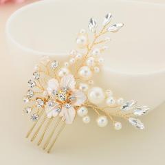 New design gold Pearl bride Hair Accessories Wedding Bridal Hair Combs